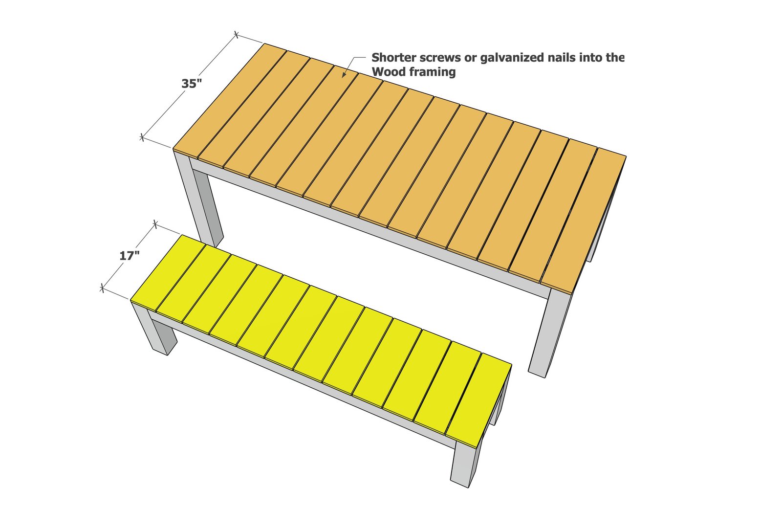 Essential Modern Outdoor Dining Table and Bench Set — step 7