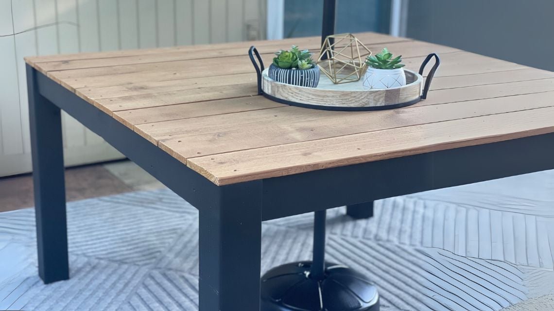 Essential Modern Outdoor Square Dining Table–