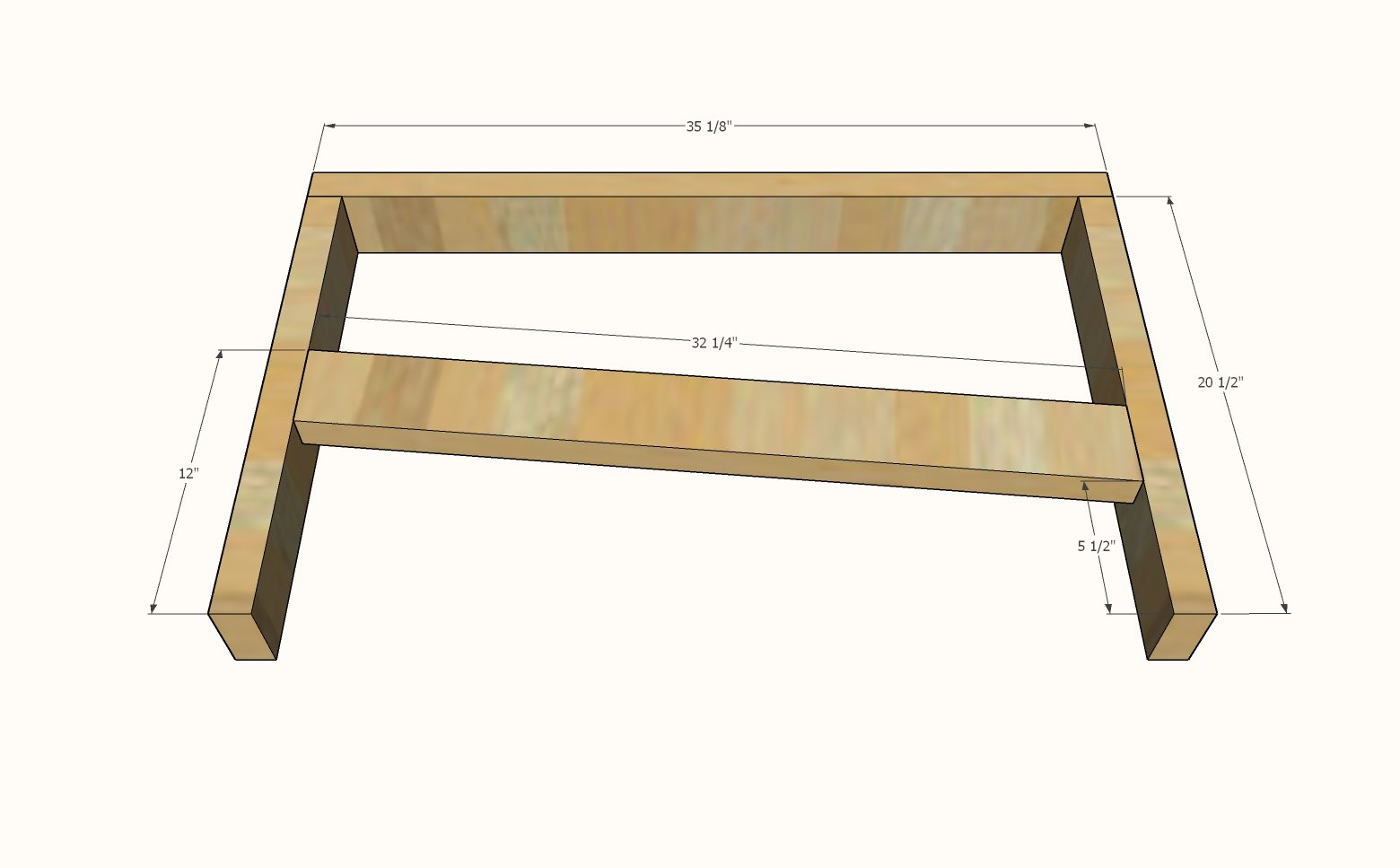 Essential Wood Outdoor Chair Frame for Deep Seat Cushion — step 1