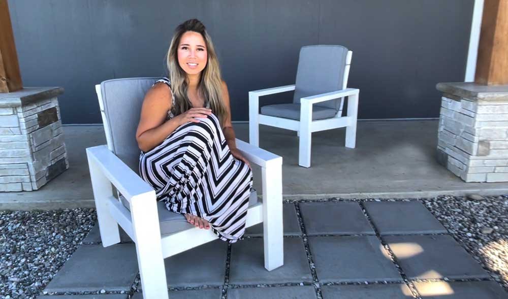 Essential Wood Outdoor Chair Frame for Standard Chair Cushion