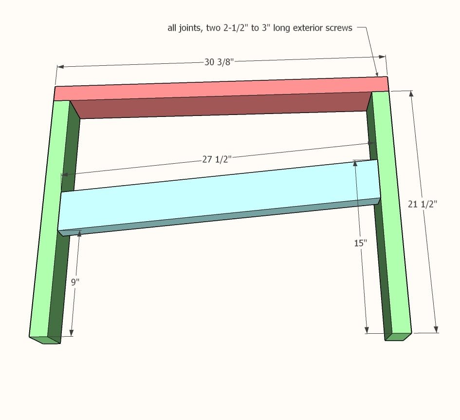 Essential Wood Outdoor Chair Frame for Standard Chair Cushion — step 1