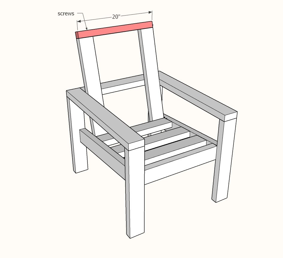 Essential Wood Outdoor Chair Frame for Standard Chair Cushion — step 7