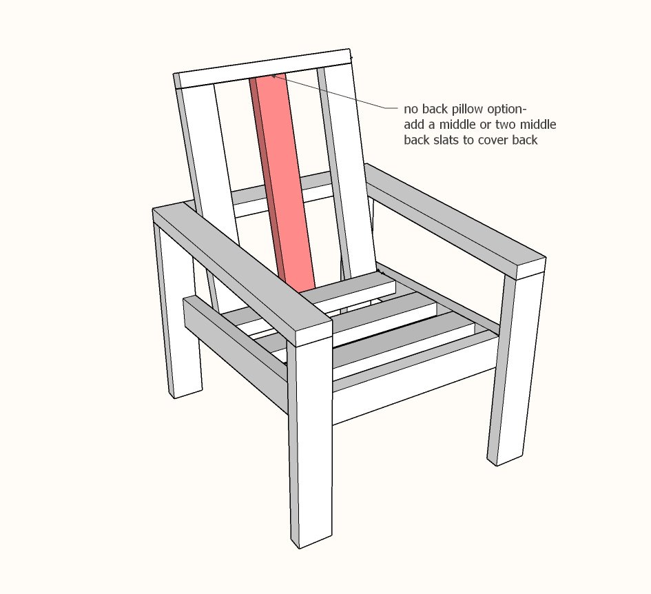 Essential Wood Outdoor Chair Frame for Standard Chair Cushion — step 8