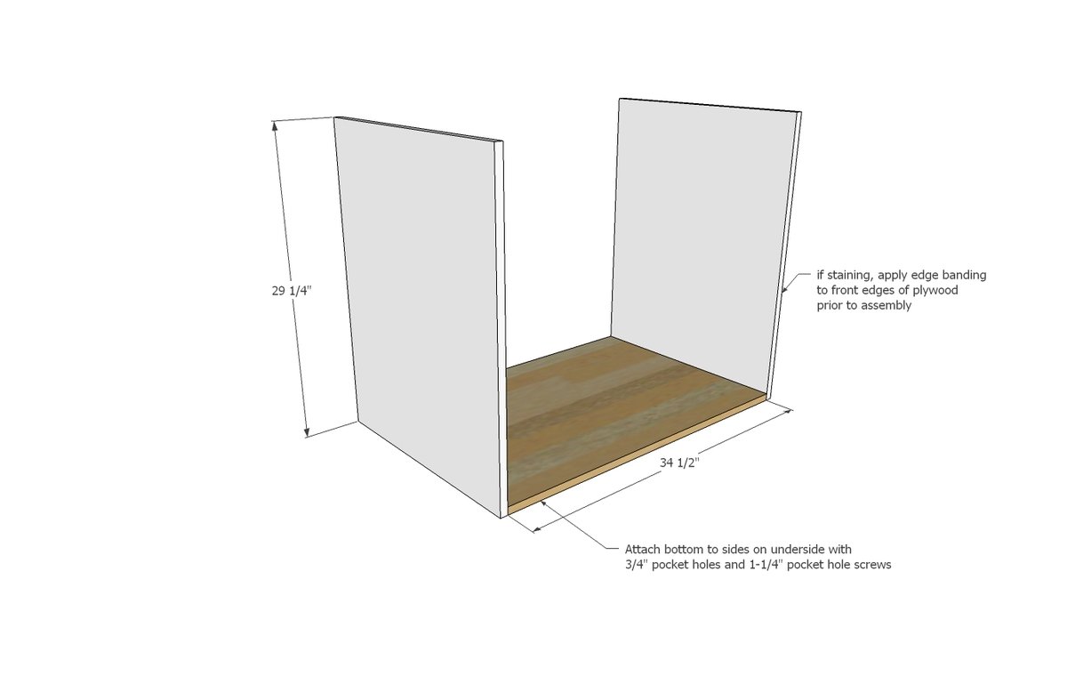 Euro Style Kitchen Sink Base Cabinet for our Tiny House Kitchen — step 1