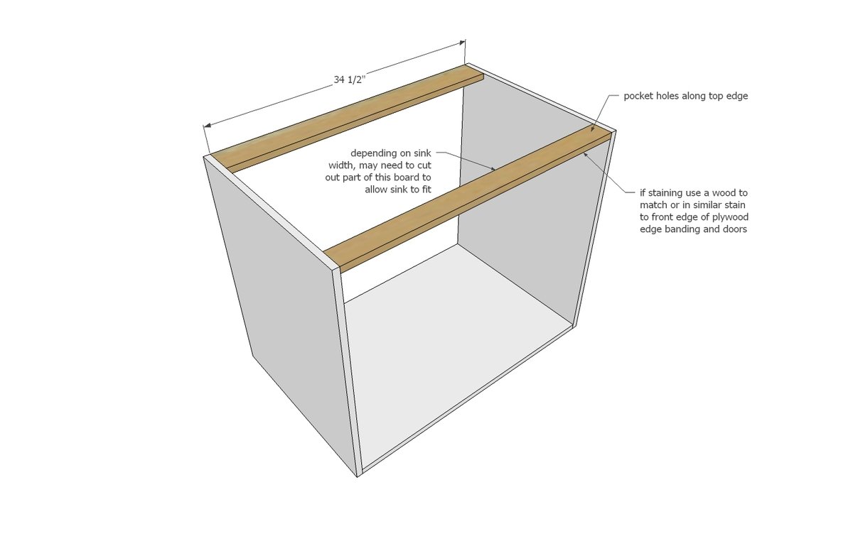 Euro Style Kitchen Sink Base Cabinet for our Tiny House Kitchen — step 2