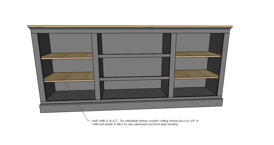 Extra Long Buffet Cabinet with Drawers — step 6