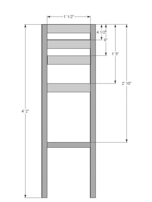 Extra Tall Bar Stool — step 1
