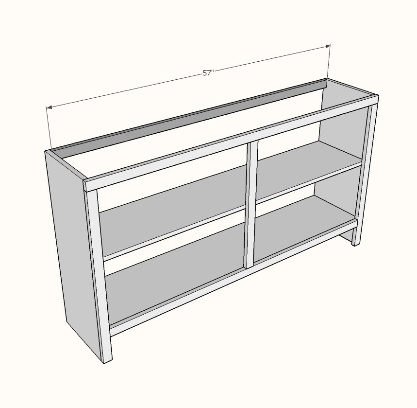 Extra Wide Console Bookcase — step 3