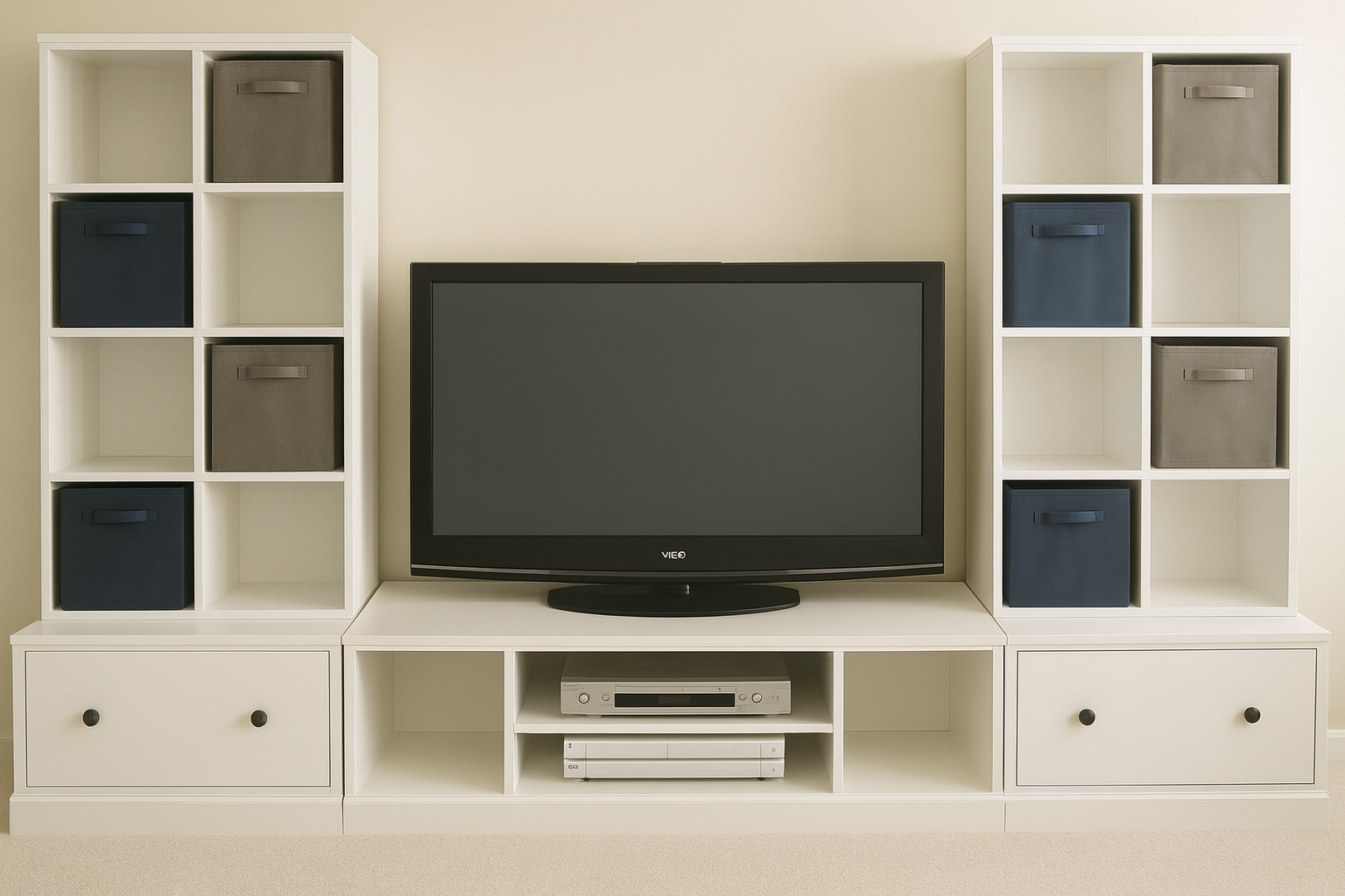 Extra Wide Media Base for the Modular Playroom Storage Wall