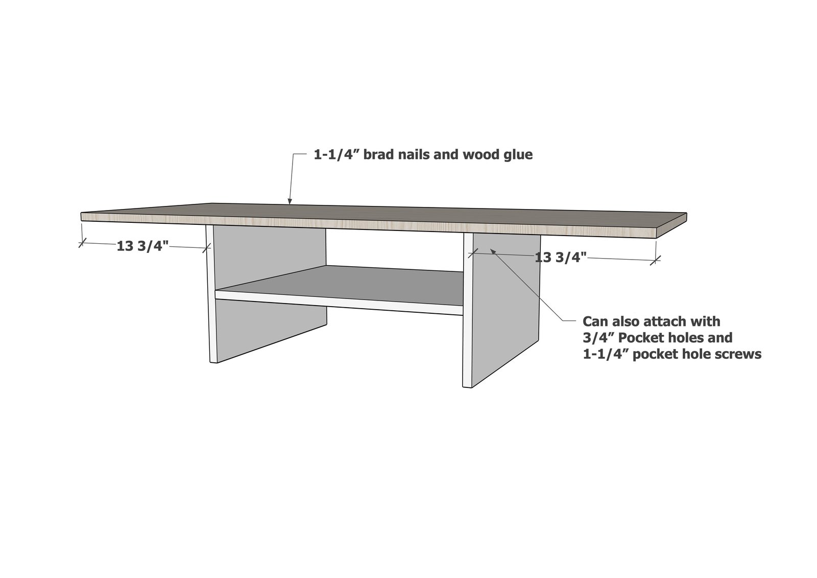 Extra Wide Media Base for the Modular Playroom Storage Wall — step 2