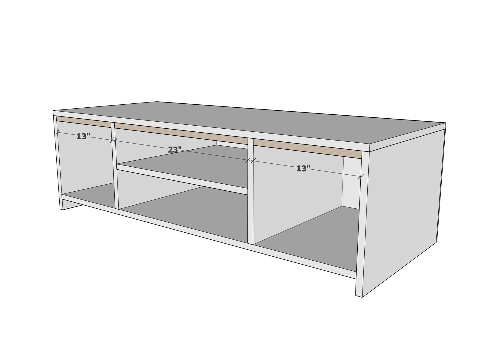 Extra Wide Media Base for the Modular Playroom Storage Wall — step 5