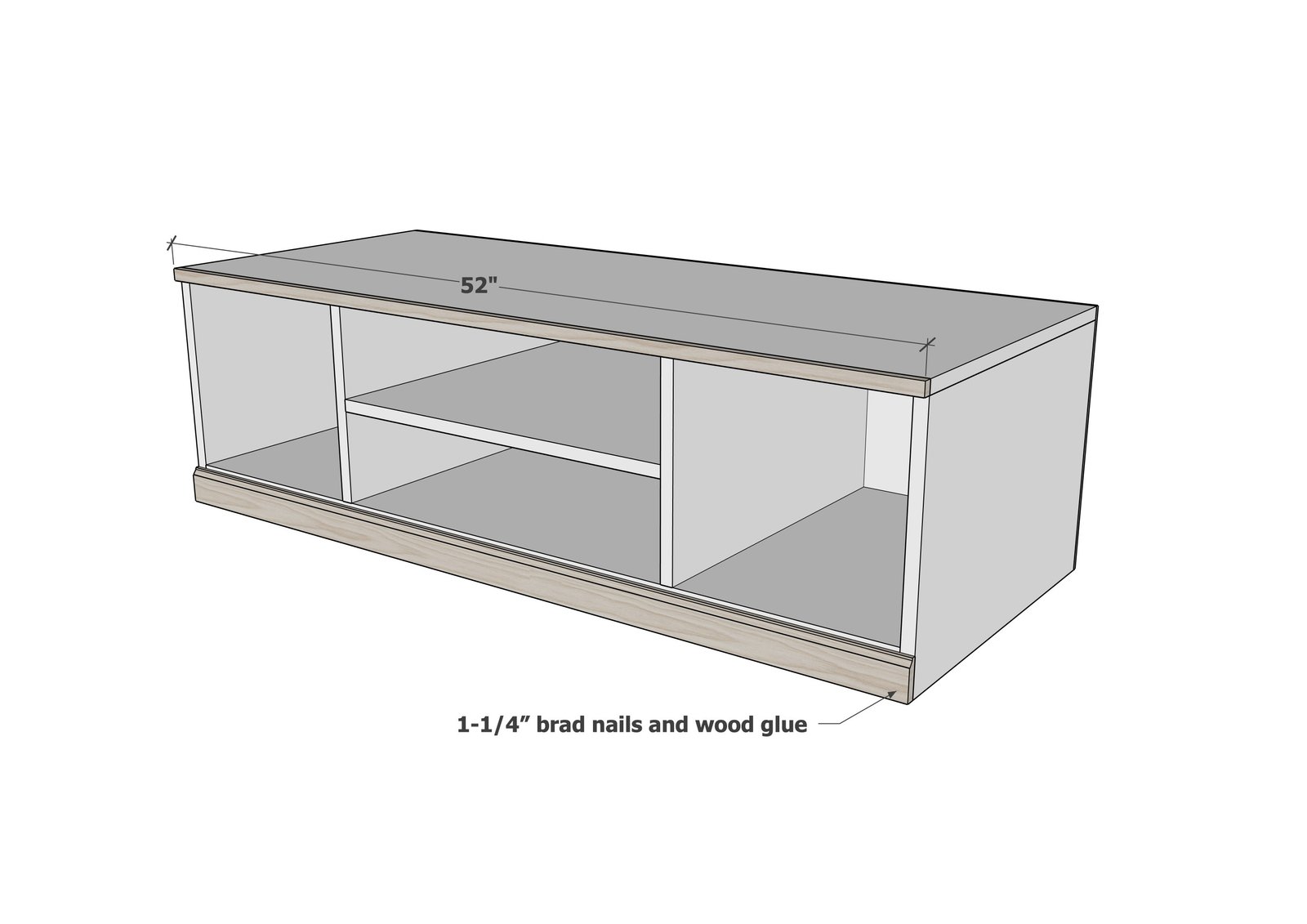 Extra Wide Media Base for the Modular Playroom Storage Wall — step 7