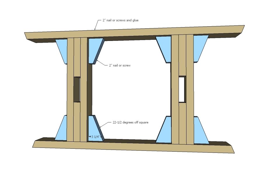 Extra Wide Pedestal Farmhouse Table — step 3