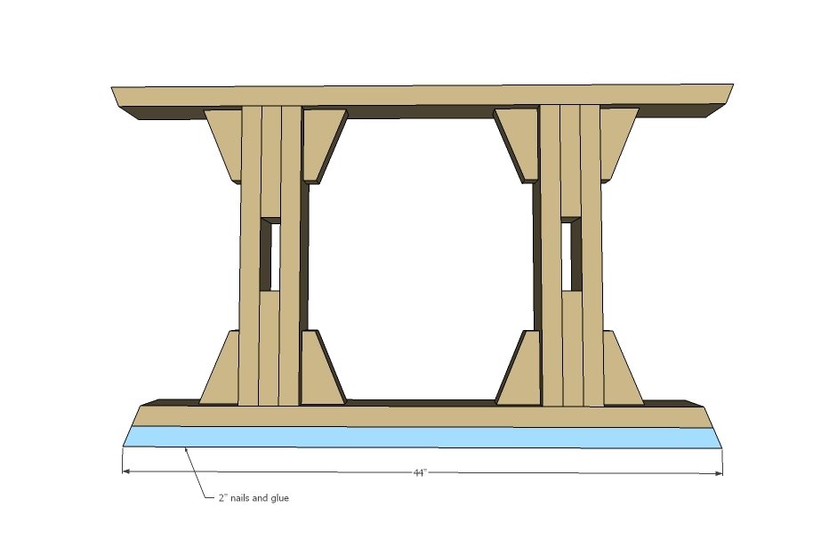 Extra Wide Pedestal Farmhouse Table — step 4