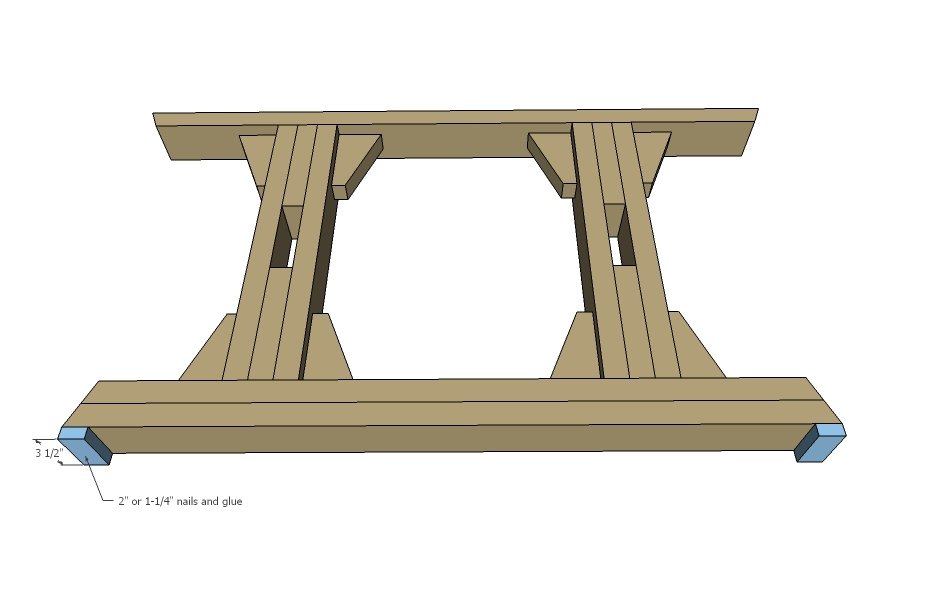 Extra Wide Pedestal Farmhouse Table — step 5