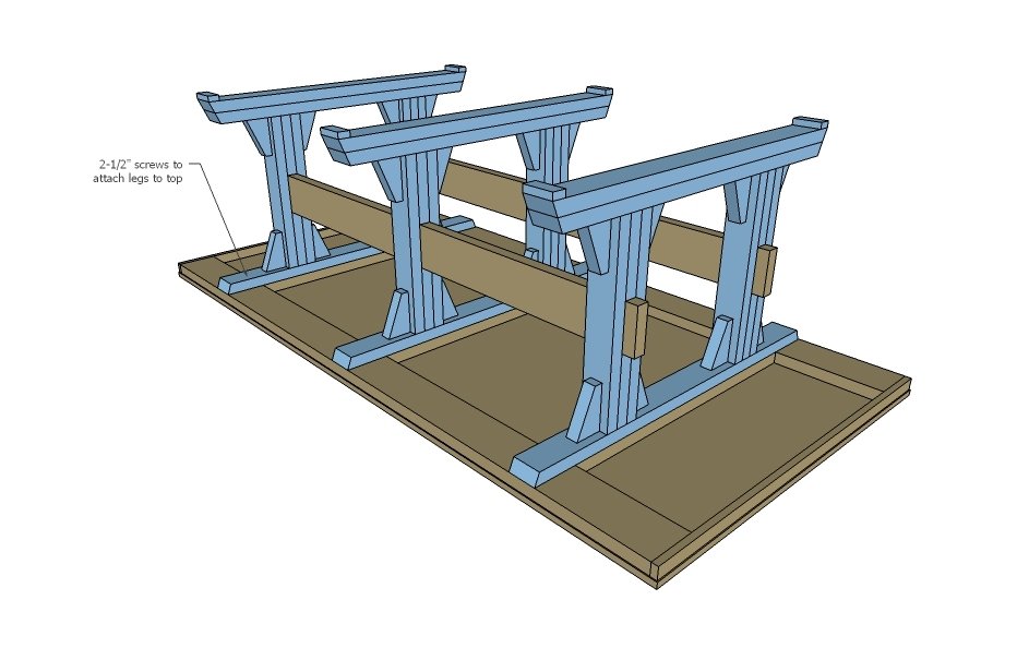 Extra Wide Pedestal Farmhouse Table — step 8