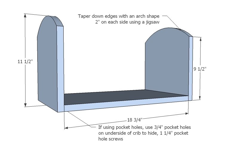 Fancy Baby Doll Crib — step 1