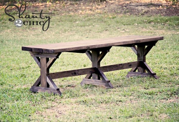 Fancy X Farmhouse Bench