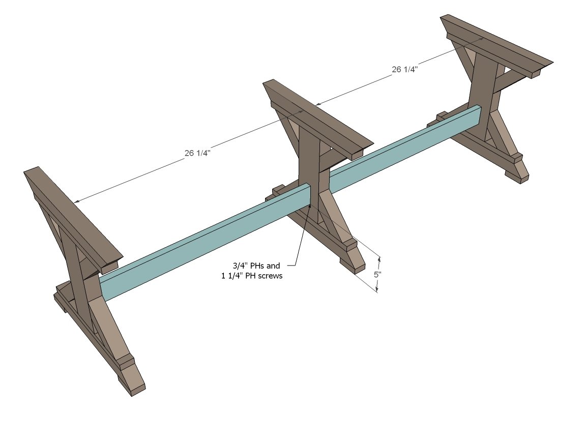 Fancy X Farmhouse Bench — step 2