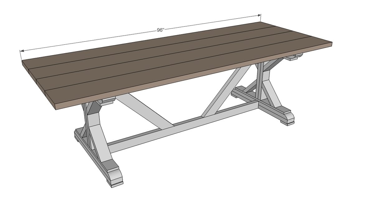 Fancy X Farmhouse Table — step 9