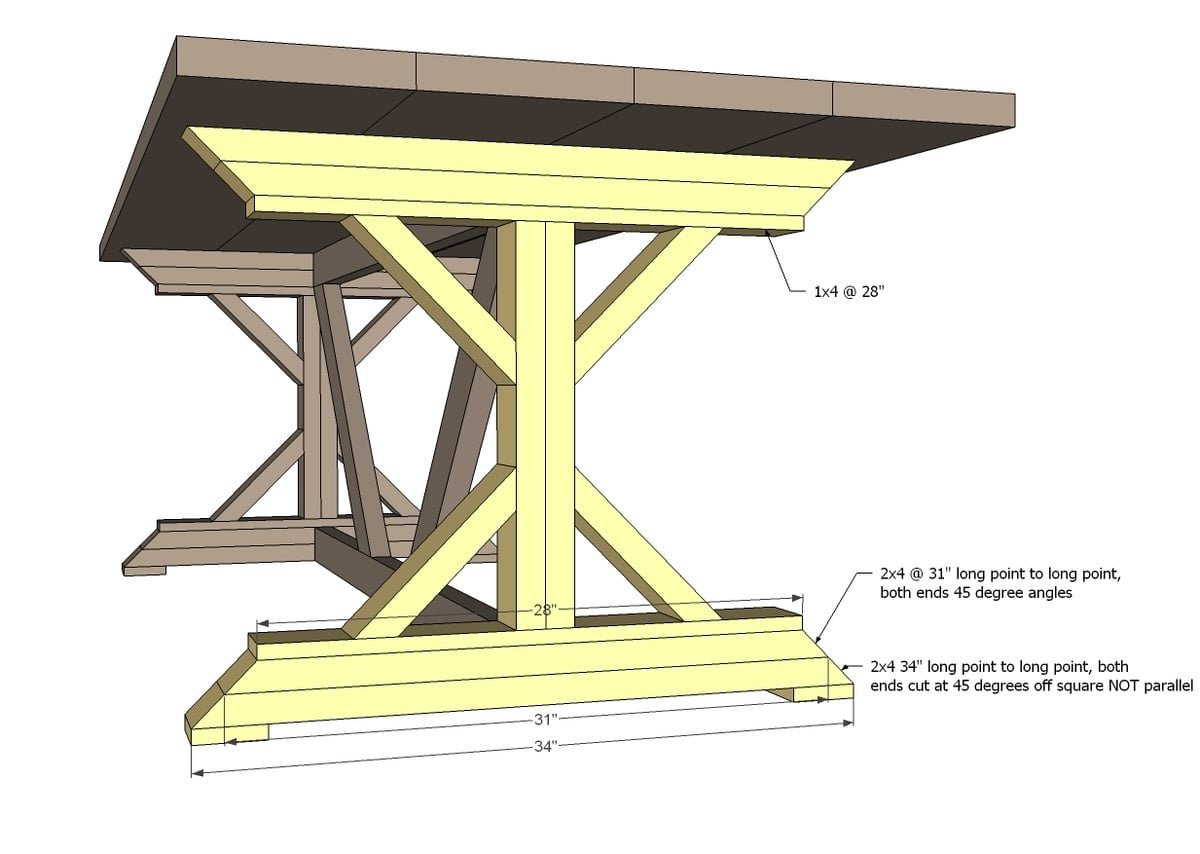 Fancy X Farmhouse Table — step 10