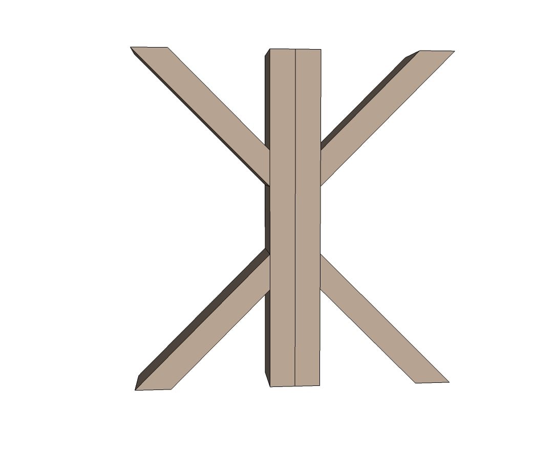 Fancy X Farmhouse Table — step 2