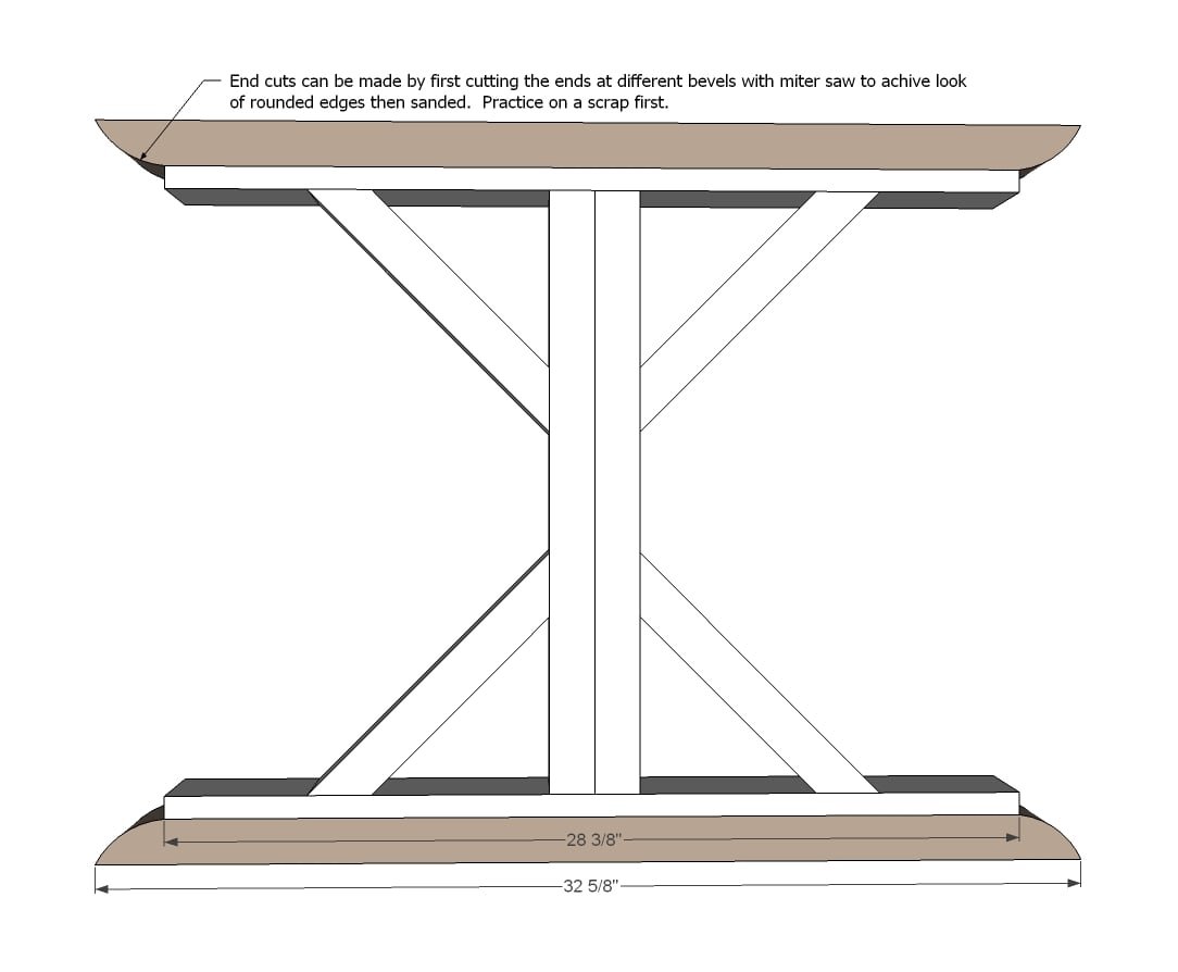 Fancy X Farmhouse Table — step 4