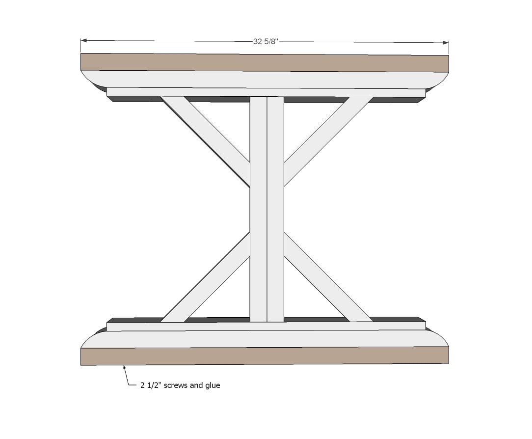 Fancy X Farmhouse Table — step 5