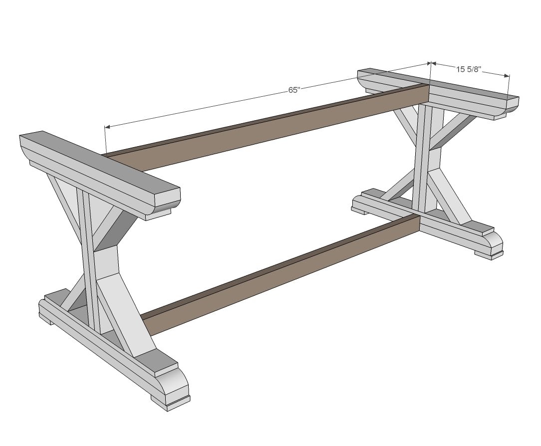 Fancy X Farmhouse Table — step 7
