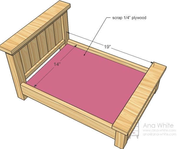 Farmhouse Bed for American Girl or 18" Dolls — step 12