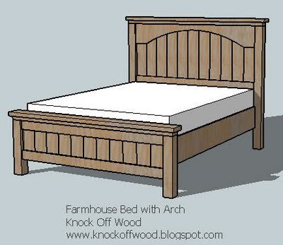 Farmhouse Bed with Arch dimension diagram 1