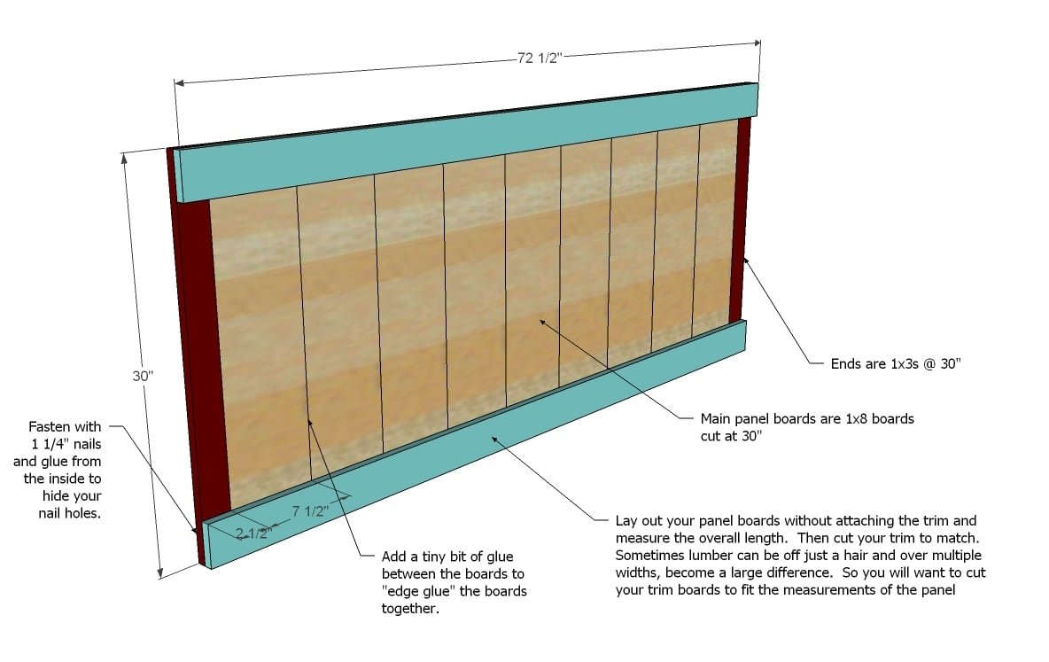Farmhouse Bed (California King Size) — step 1