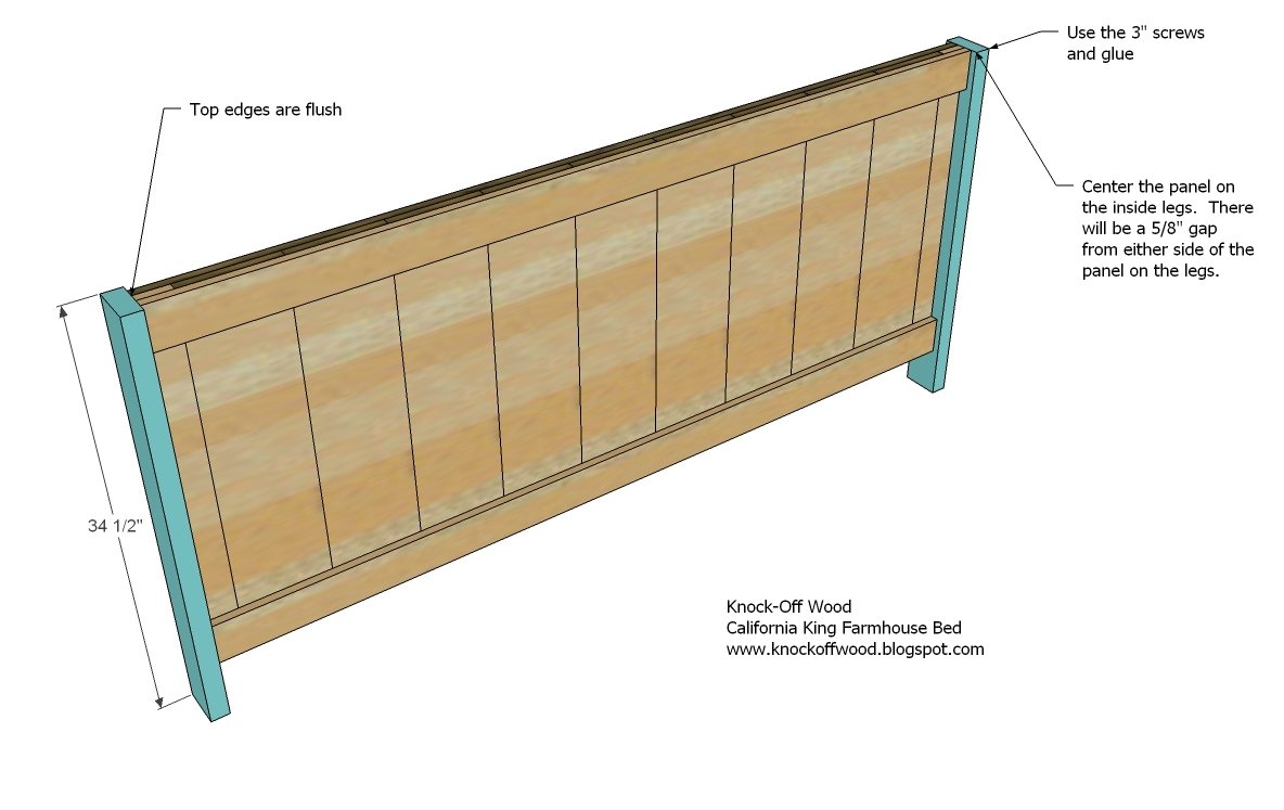 Farmhouse Bed (California King Size) — step 3