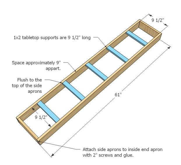 Farmhouse Bench — step 4