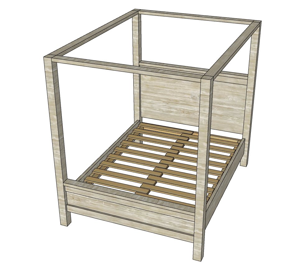 Farmhouse Canopy Bed Frame (All Sizes) — step 7