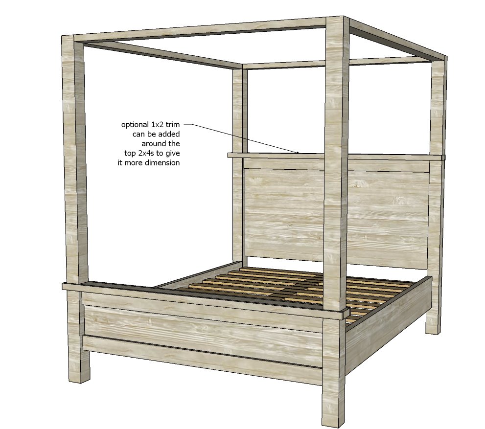 Farmhouse Canopy Bed Frame (All Sizes) — step 8