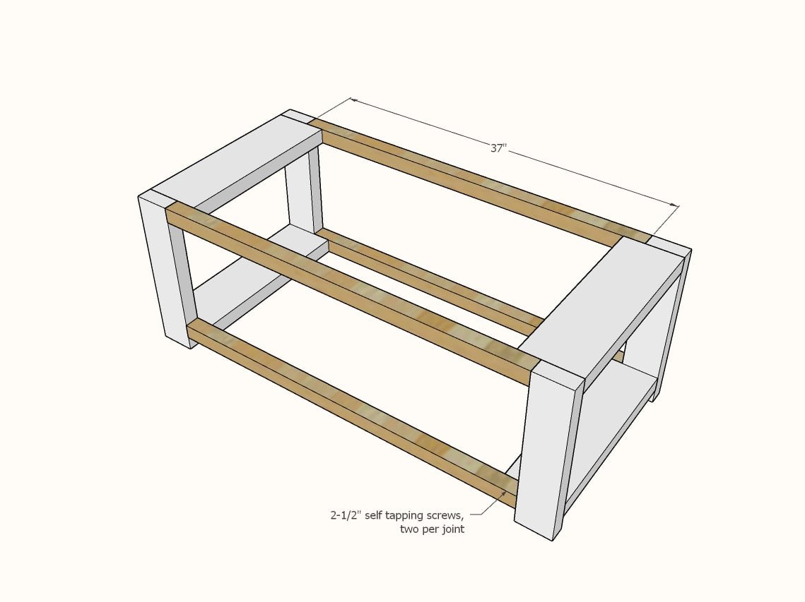 Farmhouse Coffee Table [Beginner/Under $40] — step 2