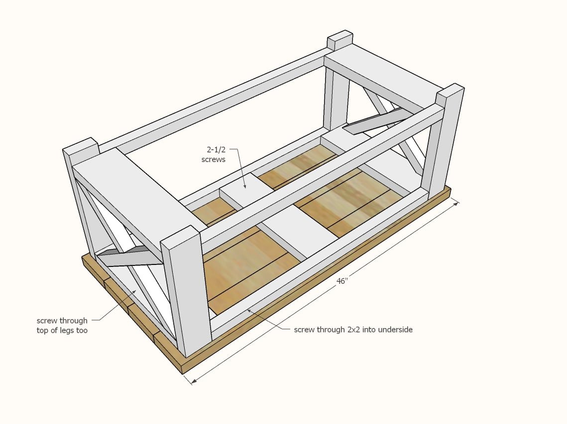 Farmhouse Coffee Table [Beginner/Under $40] — step 5