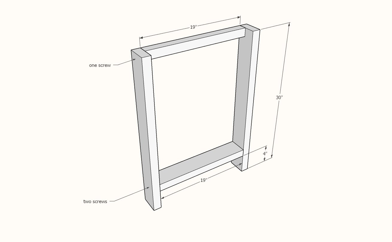 Farmhouse Desk — step 1