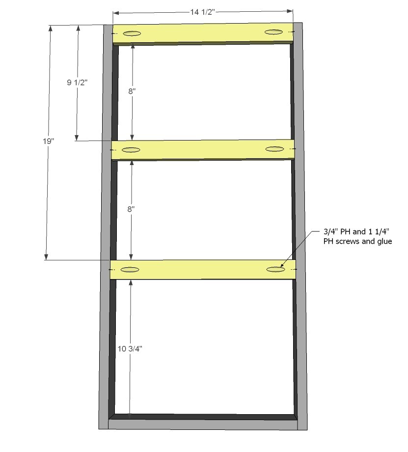 Farmhouse Jewelry Wall Cabinet — step 2