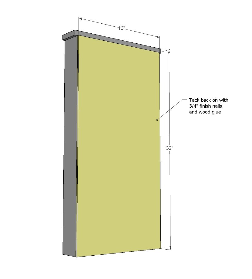 Farmhouse Jewelry Wall Cabinet — step 4