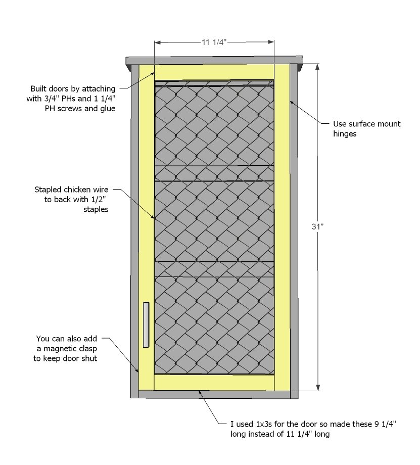 Farmhouse Jewelry Wall Cabinet — step 5