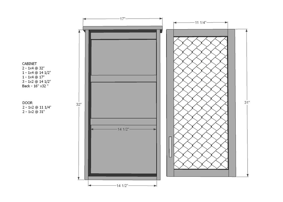 Farmhouse Jewelry Wall Cabinet — step 6
