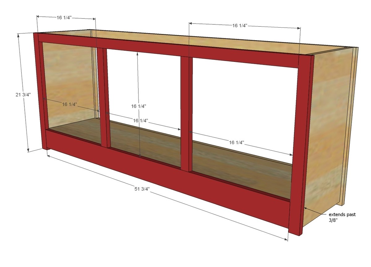 Farmhouse Media Console — step 3