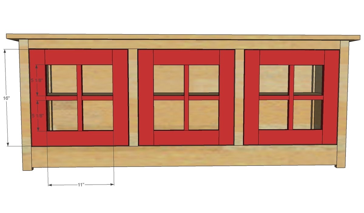 Farmhouse Media Console — step 8