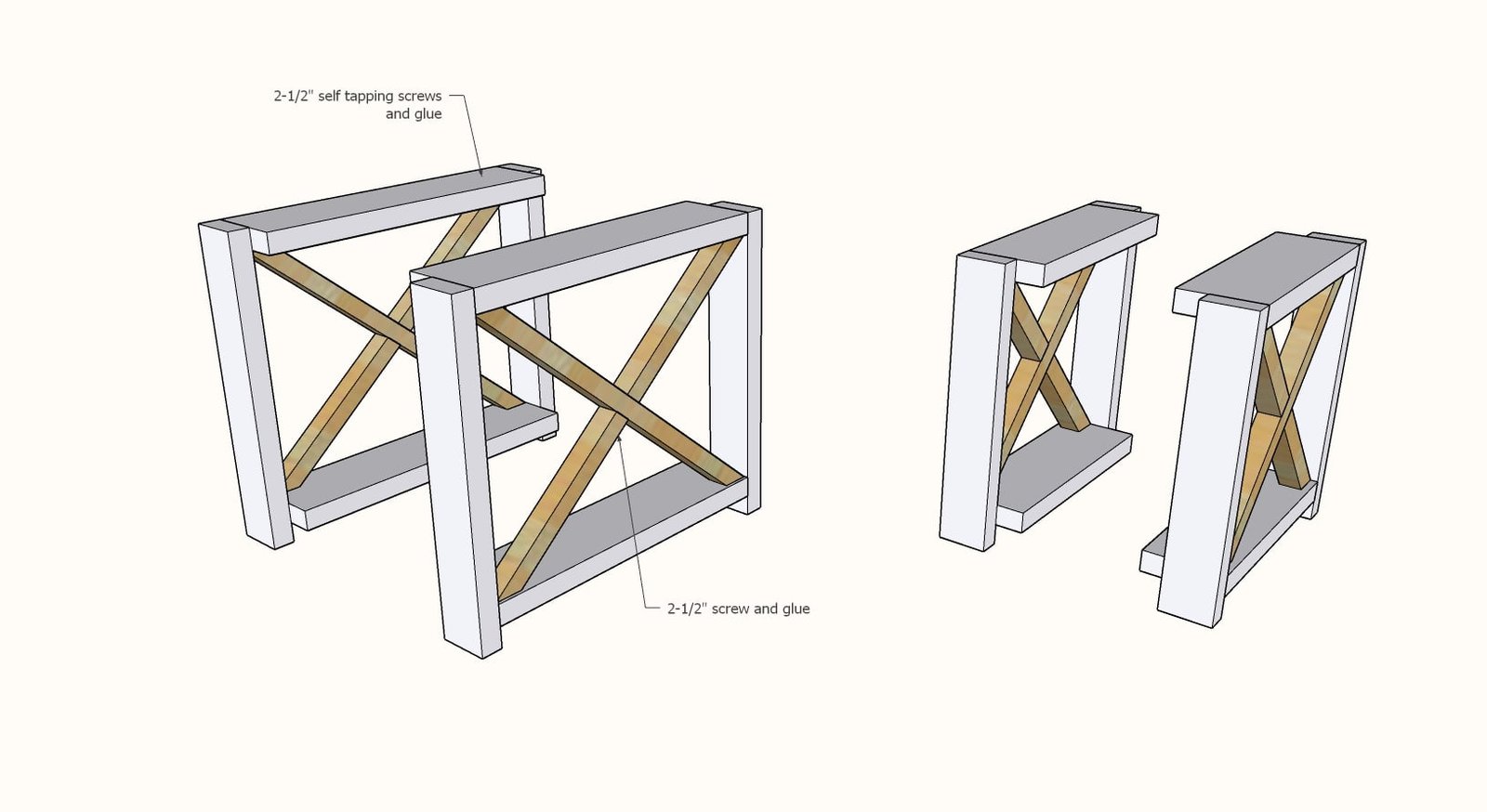 Farmhouse Side Table (Beginner- Indoor/Outdoor) — step 2