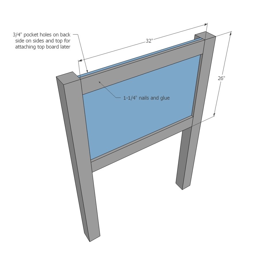 Farmhouse Storage Bed with Drawers (Twin and Full) — step 2