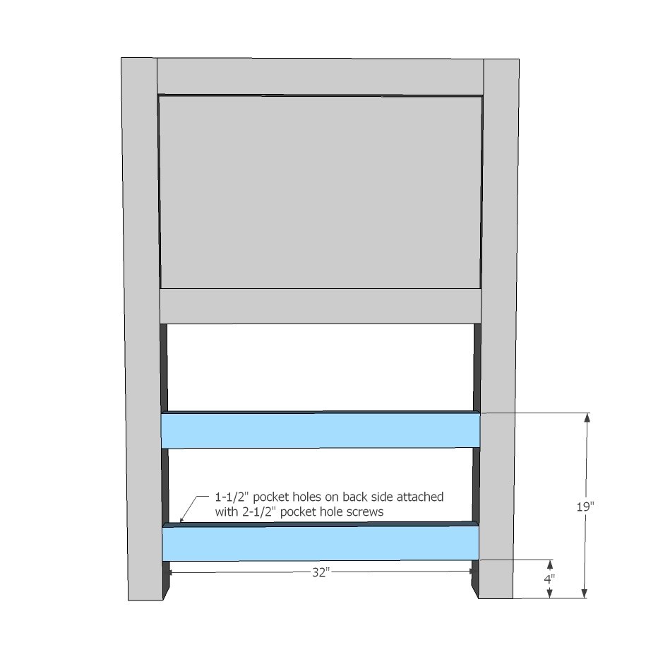 Farmhouse Storage Bed with Drawers (Twin and Full) — step 3