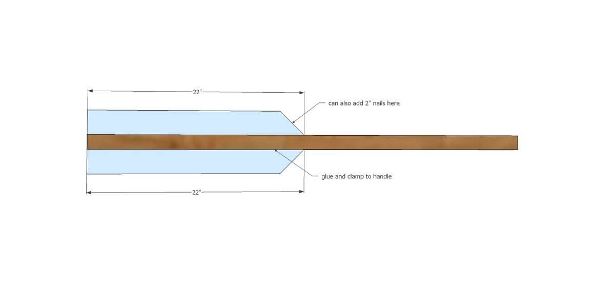 Faux Oar or Paddles — step 1
