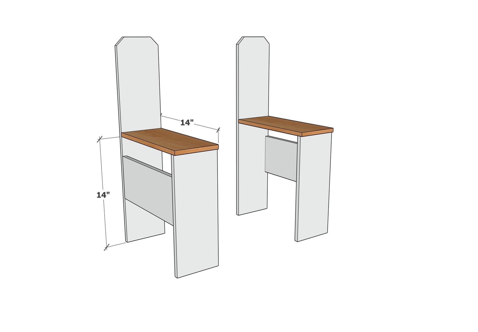 Fence Picket Bench Planter — step 2